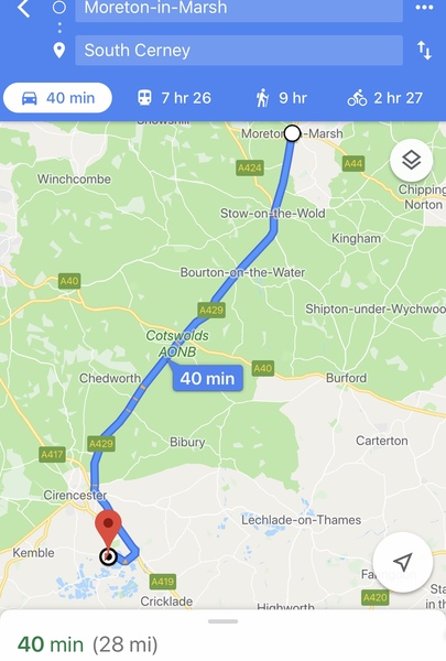 Is south cerney  the main part of the Cotswolds