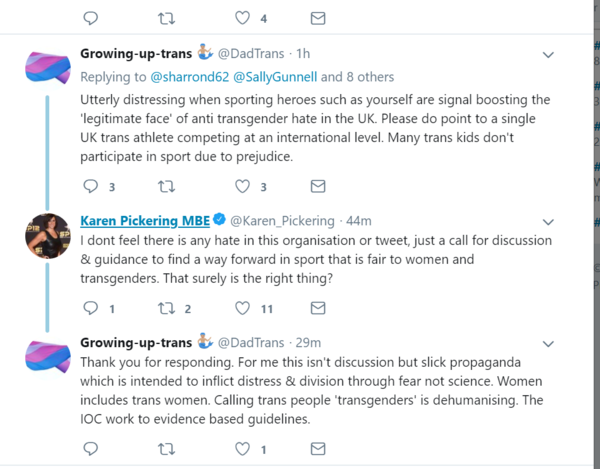 Sharron Davies and Kelly Holmes tweet fairplay for women's new leaflet