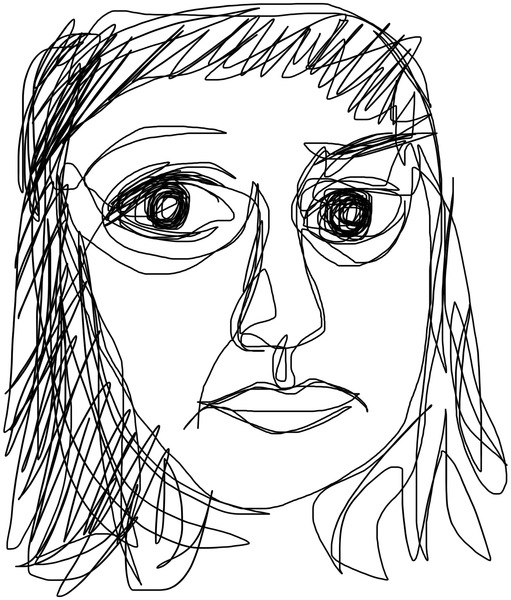 to ask you on DD's behalf to draw yourself in one continuous line?