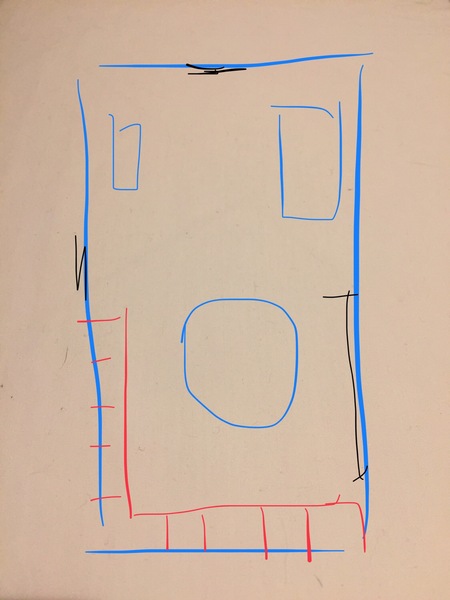Size for an open plan kitchen/diner/living room