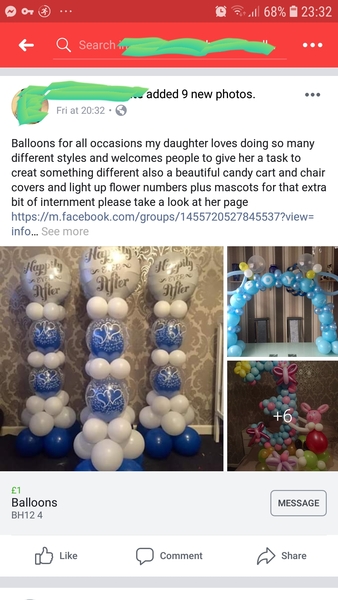 Facebook selling post misspellings