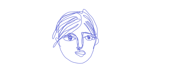 to ask you on DD's behalf to draw yourself in one continuous line?
