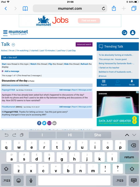 Discussions of the day