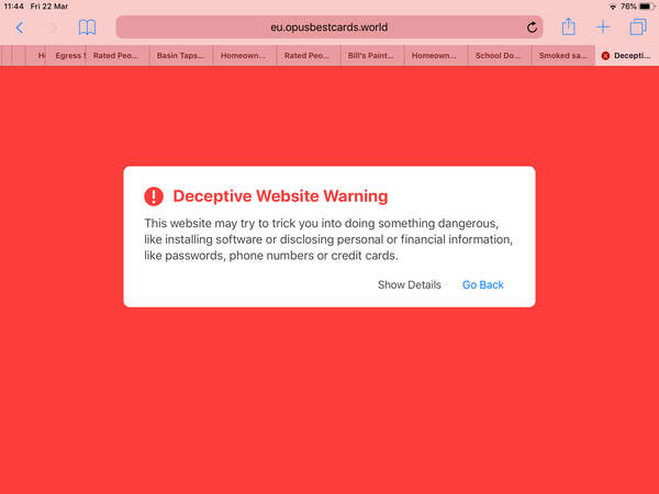 Keep getting directed to dodgy sites