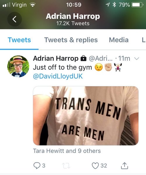 David Lloyd changing room policy in Huffpost