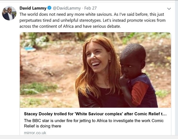 To think Stacey Dooley was right in her response to David Lammy