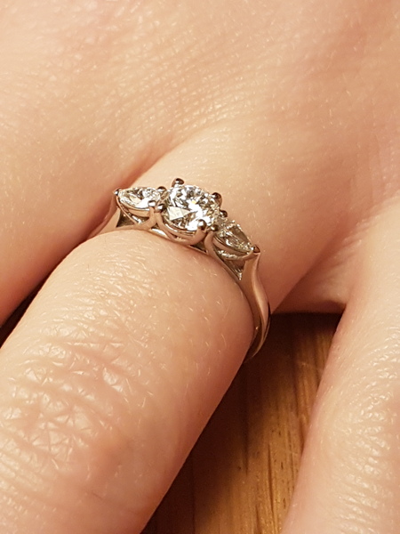 To want a small engagement ring?