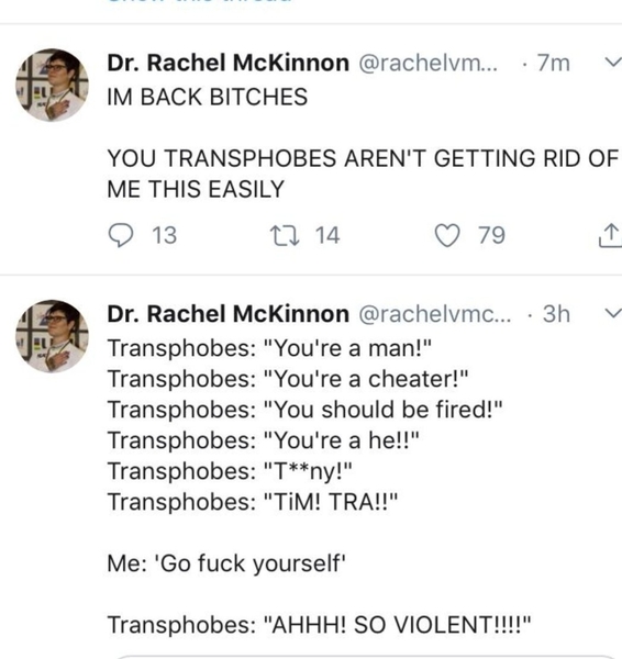 Rachel McKinnon suspended from Twitter