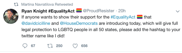 Help! Martina has re-tweeted a pro-Equality Act tweet