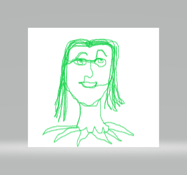 to ask you on DD's behalf to draw yourself in one continuous line?