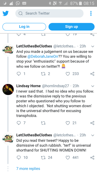 LetClothesBeClothes targeted for daring to follow GC woman
