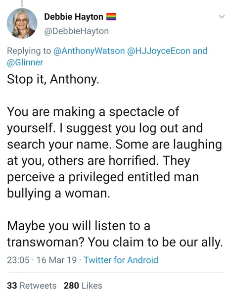 Anthony Watson thinks prominent GC woman journalist is his PA