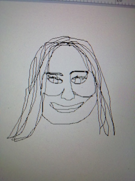 to ask you on DD's behalf to draw yourself in one continuous line?