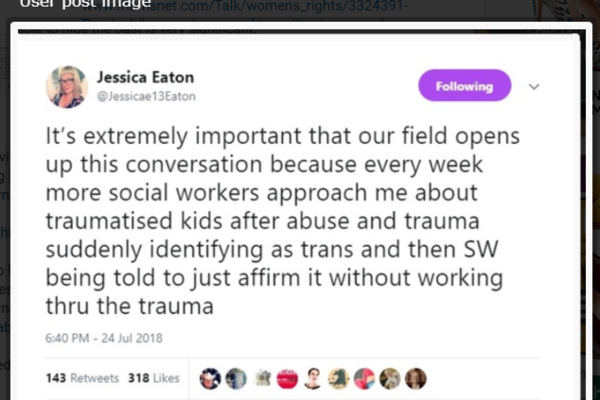 Mail article - children going into care to change sex