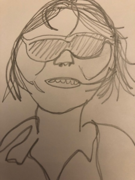 to ask you on DD's behalf to draw yourself in one continuous line?