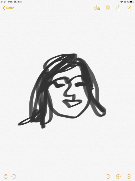 to ask you on DD's behalf to draw yourself in one continuous line?