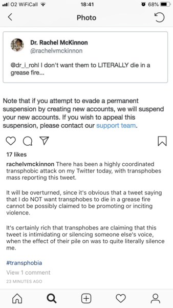 Rachel McKinnon is "femalephobic"