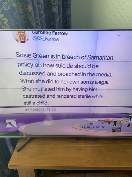 Susie Green on Victoria Derbyshire today (20.3) after 10am