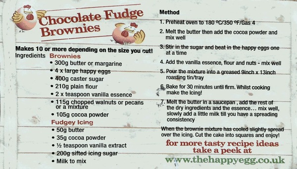 To ask for your very best brownie recipe
