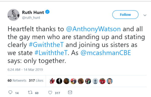 Ruth Hunt is leaving Stonewall