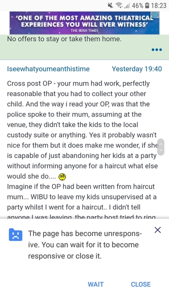 Adverts stalling browser