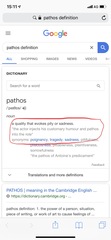 Any wordsmiths out there able to give me an example of pathos and bathos in a sentence?