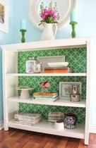 Up cycling plain white bookcase - need suggestions!