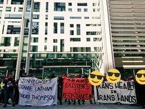 Trans activists occupying MoJ