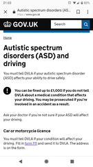 Autism and driving - new dvla rules