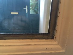 How to hide overhang through window