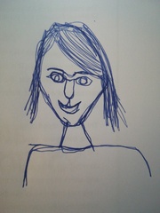 to ask you on DD's behalf to draw yourself in one continuous line?