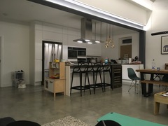 Size for an open plan kitchen/diner/living room