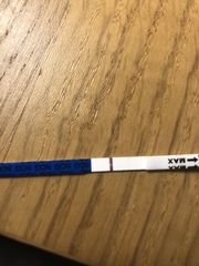 Very faint positive last night negative this morning