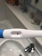 Very faint positive last night negative this morning