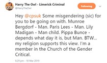 Police interviewing Caroline Farrow under caution and threatening to arrest her for "misgendering"