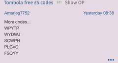 Tombola free £5 codes