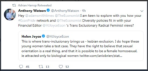 Dawn Butler, Shadow MP for WOMEN, has doubled down on her hatred.