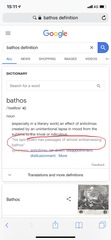 Any wordsmiths out there able to give me an example of pathos and bathos in a sentence?