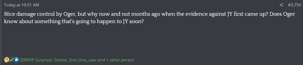 Morgane Oger calls out JY