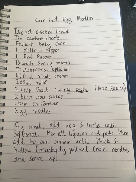 To have just eaten leftover curry from last nights tea, for breakfast this morning?