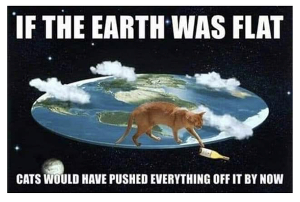 To be amazed that some people actually believe the earth is flat.