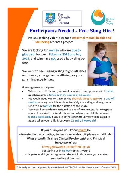 Sheffield UK Sling Study Looking For Participants