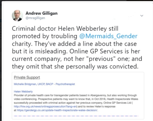 Times article - calls to end transgender 'experiment' on children