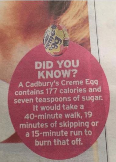 My dad wouldn't give me a creme egg!