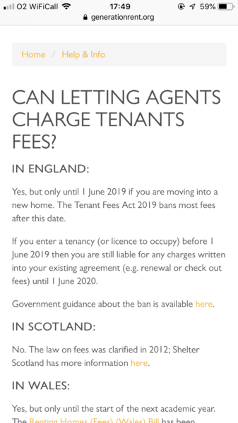 Quick question about the estate agent fees ban - any experts around?