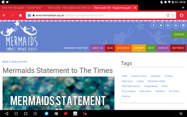 Mermaids - new statement