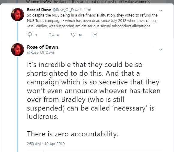 Jess Bradley - government advisor and suspended NUS Trans Officer. Part iv