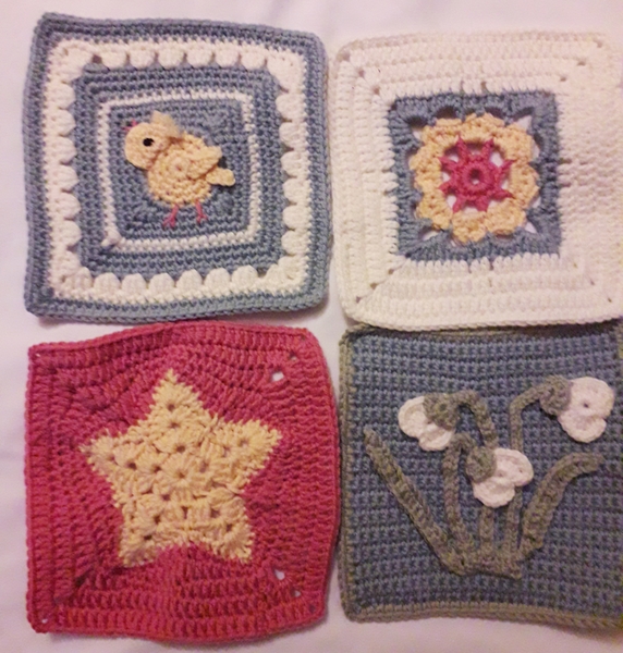 Woolly Hugs. A Blanket for SanJunipero and her son, in memory of her wife and his mum. Join us to make something very beautiful for them.  All help warmly received.