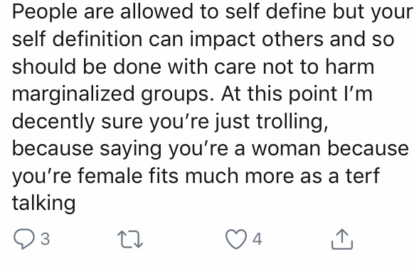 Update: identifying as non-binary for work award