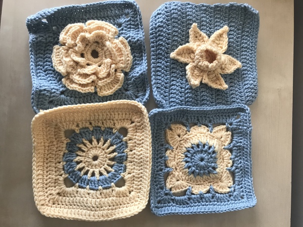 Woolly Hugs. A Blanket for SanJunipero and her son, in memory of her wife and his mum. Join us to make something very beautiful for them.  All help warmly received.